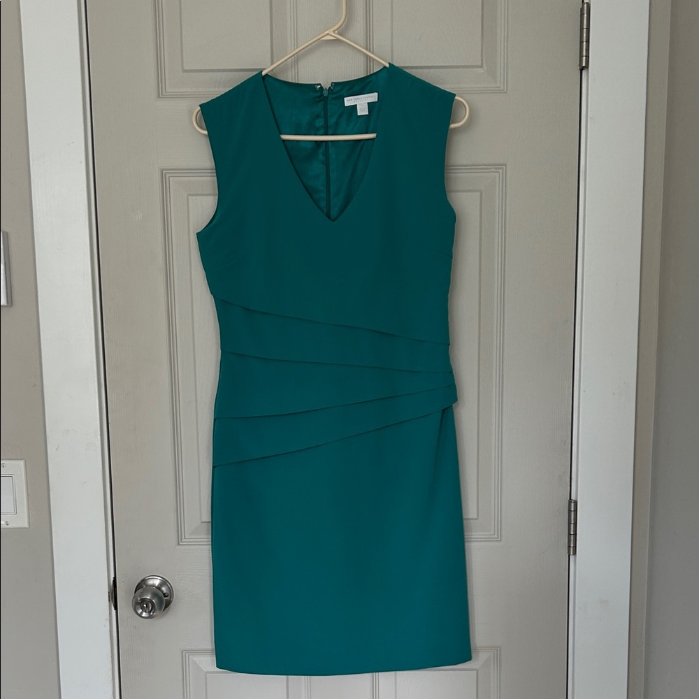 New York & Company Teal Midi Dress